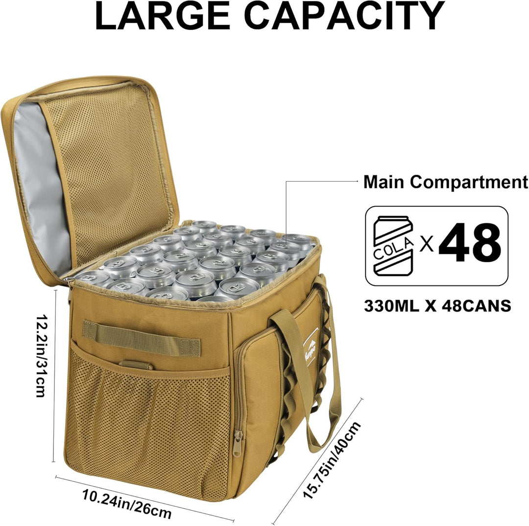 Grosse Kühltasche, 30L Wasserdicht Faltbar Kühlbox Thermotasche, Isoliert Thermo Kühl Tasche Picknic
