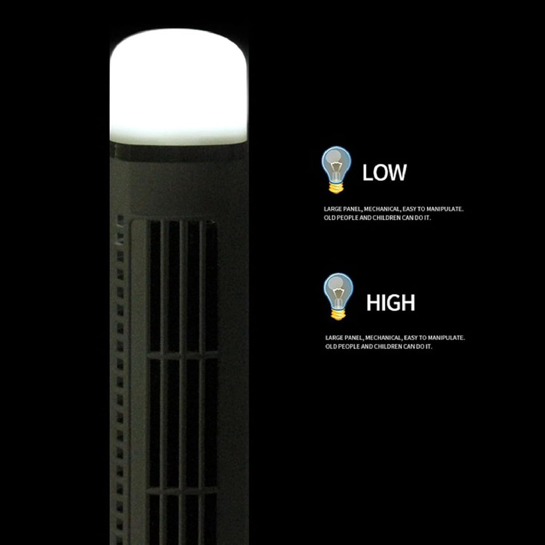 Qcwwy Turmventilator ohne Flügel, 90 Grad Oszillierend, 34 DB, Leise, Tragbarer USB-Tischventilator,