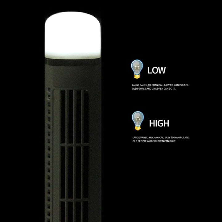 Qcwwy Turmventilator ohne Flügel, 90 Grad Oszillierend, 34 DB, Leise, Tragbarer USB-Tischventilator,