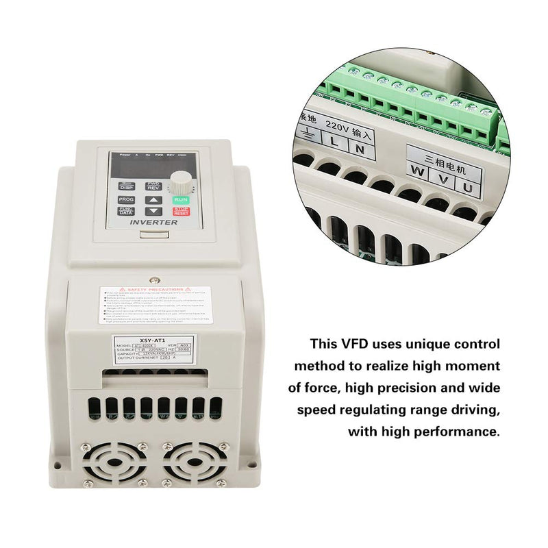 Frequenzumrichter 4KW 220V，Jectse einphasig bis 3-phasiger PWM-Steuerung Wechselstrom VFD-Wechselric