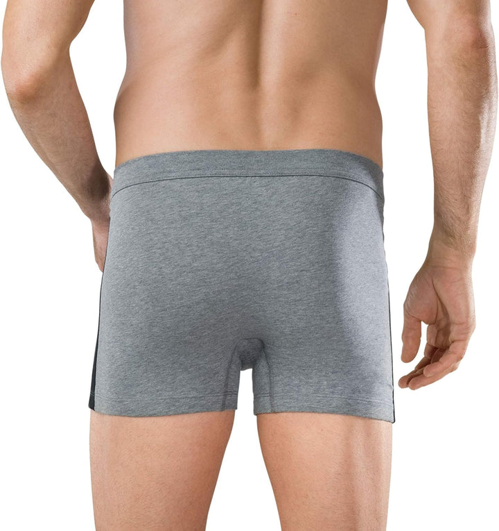 Schiesser Herren Boxershorts, 4er Pack, (XL / (7), anthrazit)