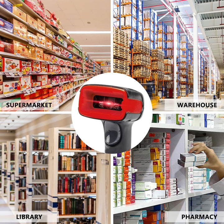 LENVII Kabelgebundener 2D Barcode Scanner-Handheld 1D QR Barcode Scanner USB Barcode Lesegerät Unter