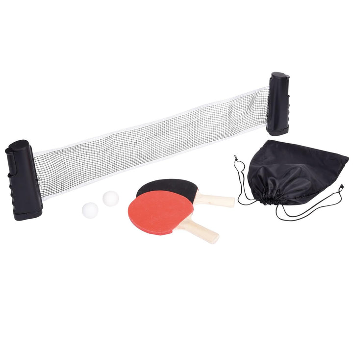 Preiswert&Gut Tischtennis-Set mit ausziehbarem Netz und Bällen, Ping Pong Set für Familie und Freize