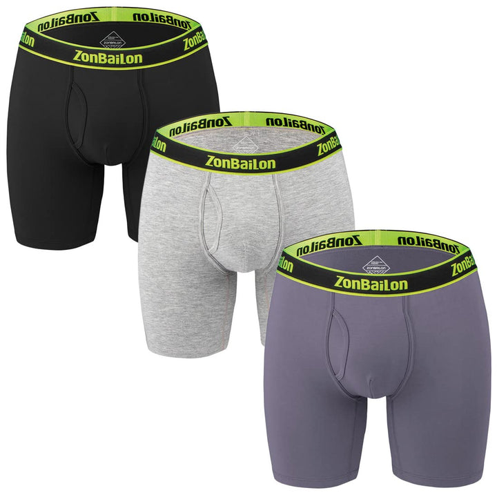 ZUOLAIYIN Bambus Boxershorts für Herren Atmungsaktiv Weicher Beutel Unterwäsche Shorts Sportliche Sp