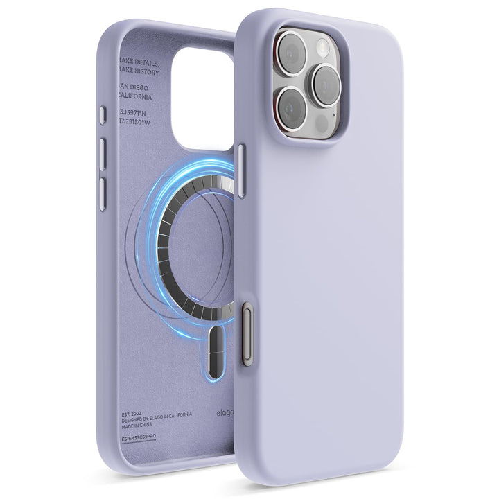elago Magnetisch Silikon Hülle Kompatibel mit iPhone 16 Pro Max Hülle 6,9 Zoll, Kompatibel mit Allen