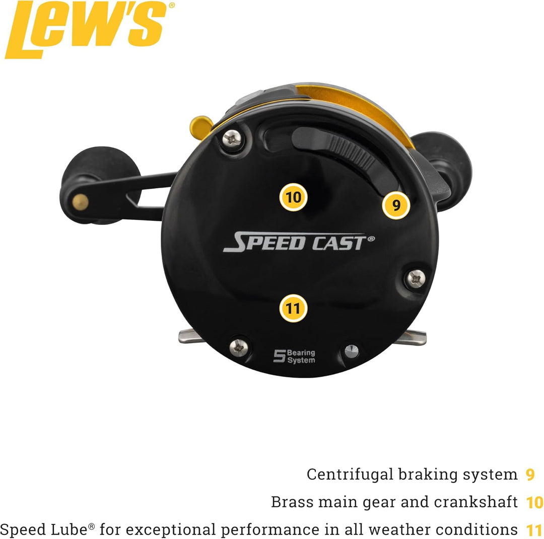 Lew's Speed Cast Baitcast-Rolle 160/20 - 27", 160/20 - 27"