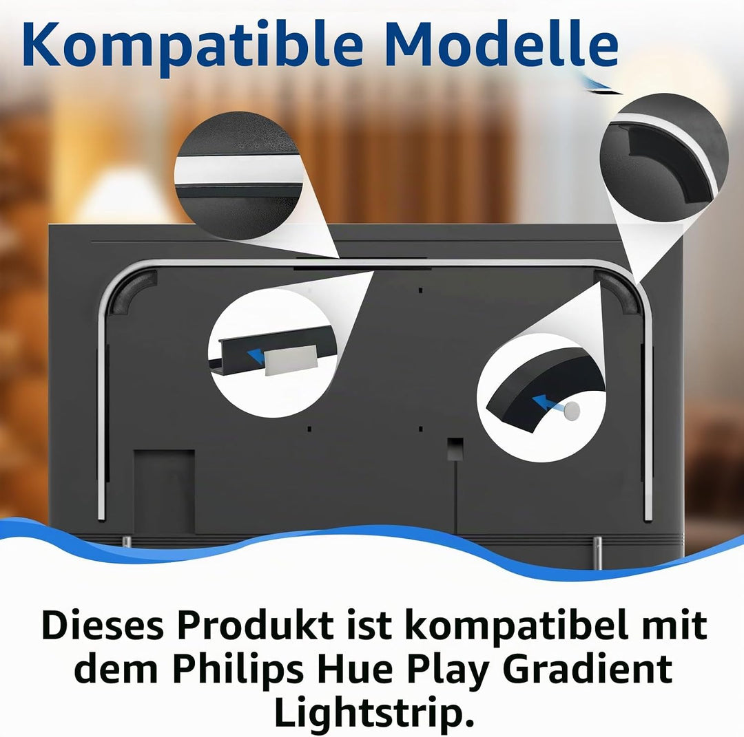 Halterung für Philips Hue TV Lightstrip - Gradient Lightstrip Verbinder für Philips Hue Play, Eckver