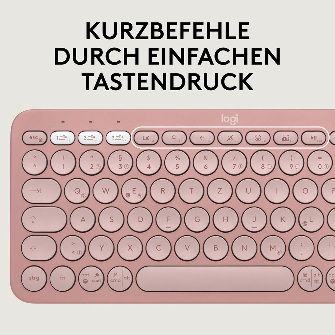 Logitech Pebble 2 Combo, kabellose Tastatur und Maus, leise und mobil, anpassbar, Logi Bolt, Bluetoo