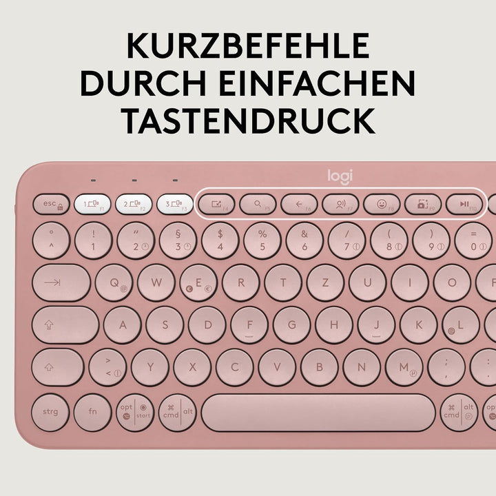 Logitech Pebble 2 Combo, kabellose Tastatur und Maus, leise und mobil, anpassbar, Logi Bolt, Bluetoo