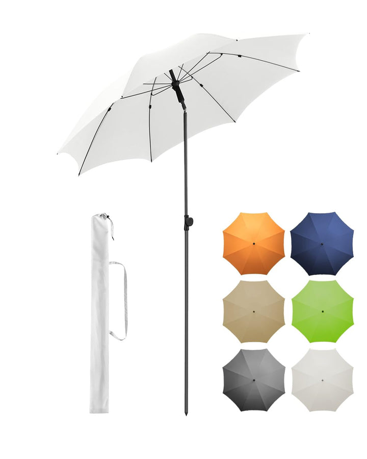 Sonnenschirm Gr. M - 180 cm Durchmesser - UV-Schutz 50+ für Balkon Garten Terrasse Sommer - Titan-Fi