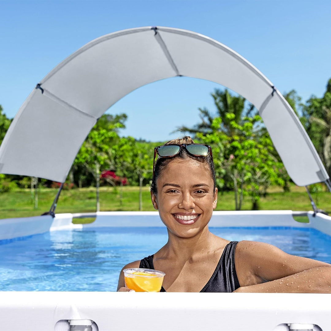 Bestway Flowclear Pool-Baldachin | kompatibel mit den meisten ovalen oder rechteckigen oberirdischen