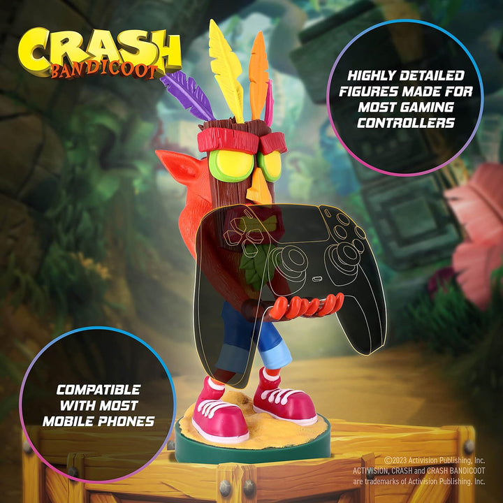 Cableguys Crash Bandicoot Crash Aku Aku Controller Halter &amp; Handy Ständer - Gaming Zubehör für Schre