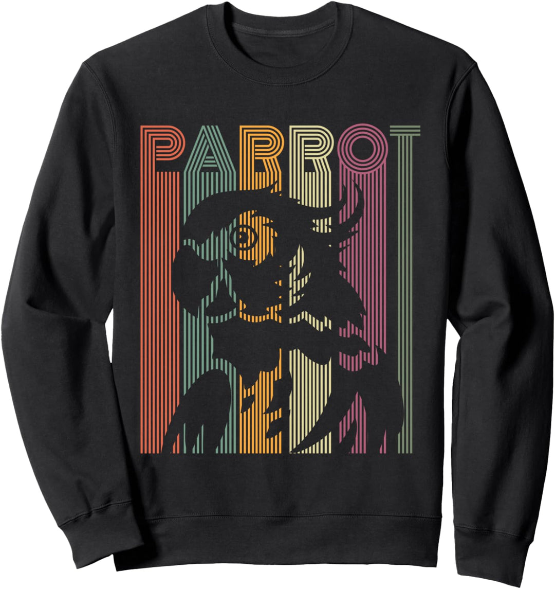 Papagei T-Shirt Vintage Retro Frauen Männer Kinder Papagei Sweatshirt