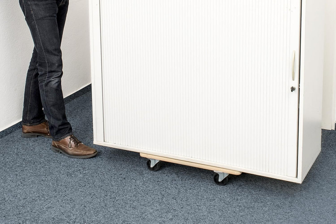 Metafranc Transportroller 590 x 290 mm - 200 kg Tragkraft - MDF-Platte - PP-Räder / Möbelroller mit