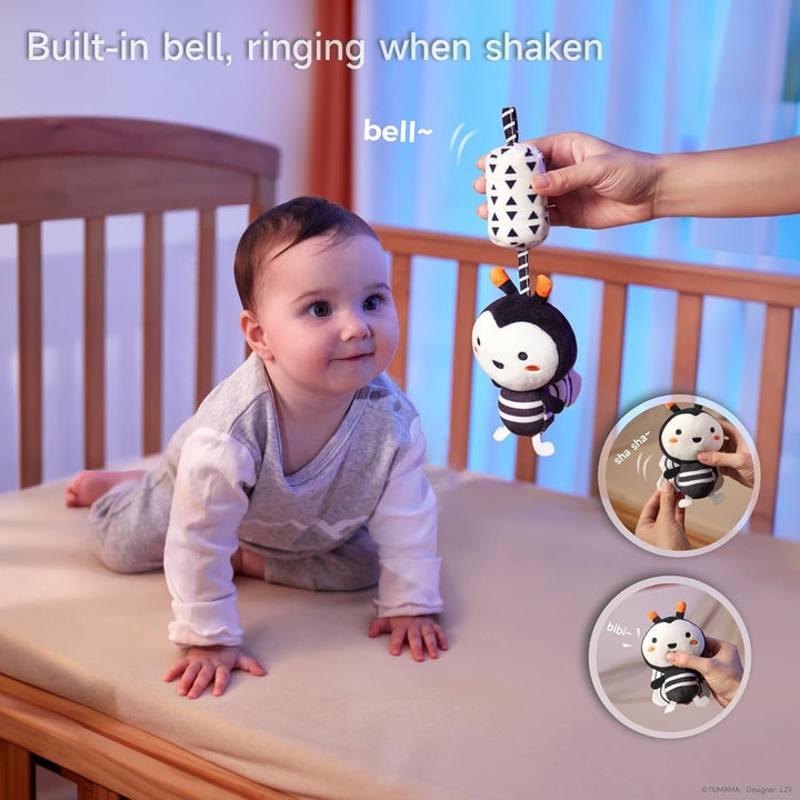 TUMAMA Baby Kinderwagen Spielzeug 0 3 6 9 12 Monate, Babyrassel Hängespielzeug für Kinderbett Autosi