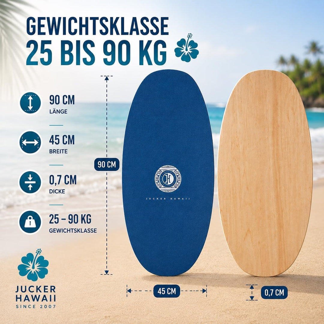 JUCKER HAWAII Skimboards PUNA, ULUA und KEIKI KEIKI BLUE, KEIKI BLUE
