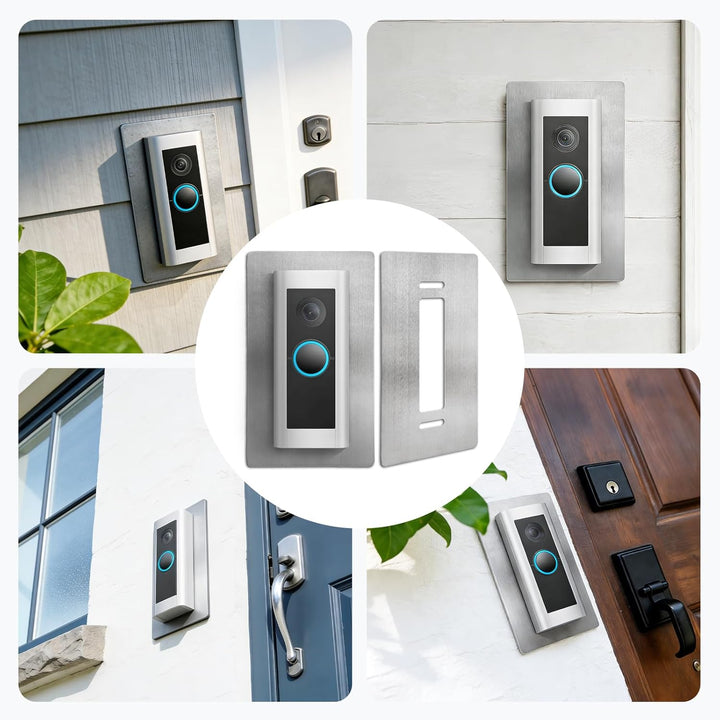 Edelstahl-Blende für Ring Video Doorbell Pro - Wandplatte für Video Klingel mit Kamera, Geeignet für