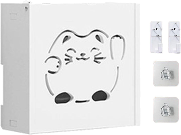 Wall Mounted Router Hider, No Drilling Router Rack, Space Saving WiFi Box, Decorative Router Storage