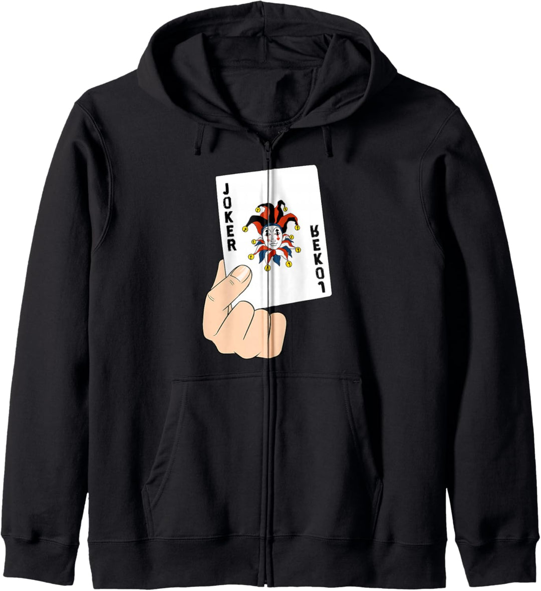 Lustiges Joker Karte Spielkarte Zocker Narr Kapuzenjacke
