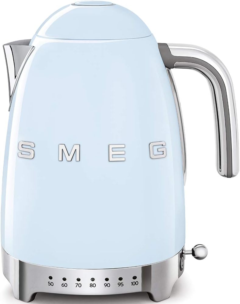 Smeg KLF04PBEU Wasserkocher, 2400, 1.7 liters, Pastellblau Single, Single