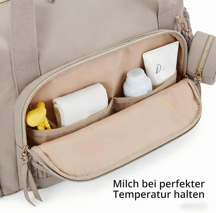 Wickeltasche gross - Multifunktionale Baby Wickeltasche für Mama mit Schnulleretui, wasserdicht, gro