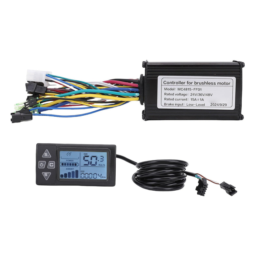 BuyWeek E-Bike Brushless Motor Controller Kit, 36V 48V 250W 350W 15A 3 Modus Sinuswellen Regler mit