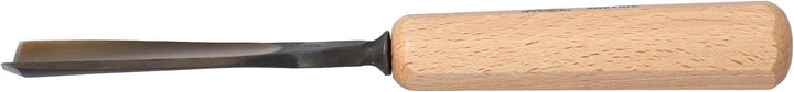 STUBAI Stemmeisen Stechbeitel Serie 52 - Form 6 | Gerades Hohleisen - 40 mm, mit Holzgriff, für Figu