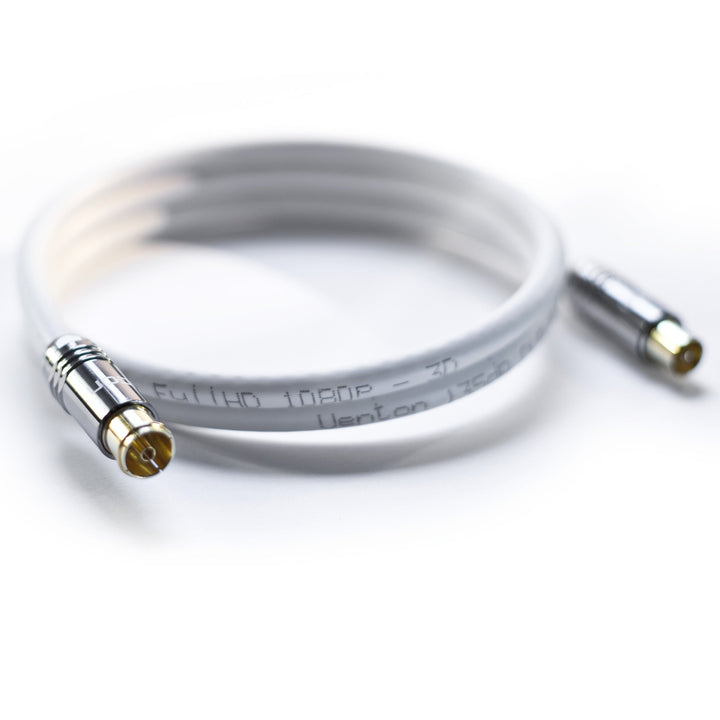 HDTV Antennenkabel 5-fach geschirmt max 140dB Class A+ DVB-C HICON Stecker HI-ANCM01 (7m, 140 dB wei
