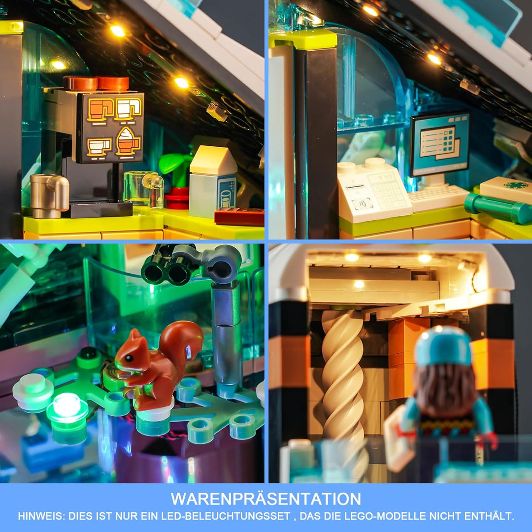 LocoLee Led Licht Set Kompatibel mit Lego City Wintersportpark, Led Beleuchtungs Set Compatible with
