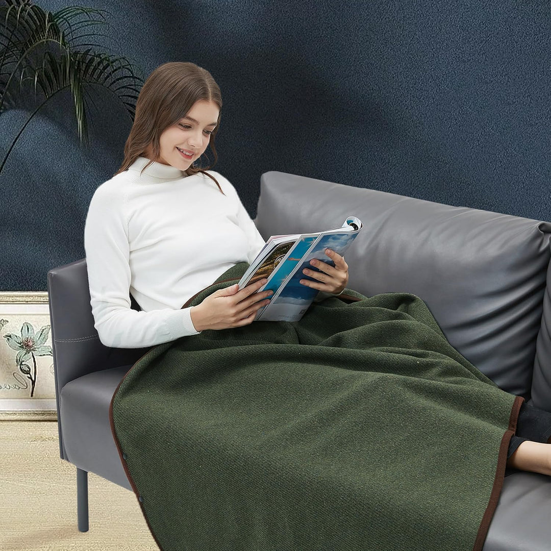 ACUSHLA Tragbare Kuscheldecke MerinoWolle Wolldecke warm Decke TV Decke Kuscheldecke (Wolle) – Gebur