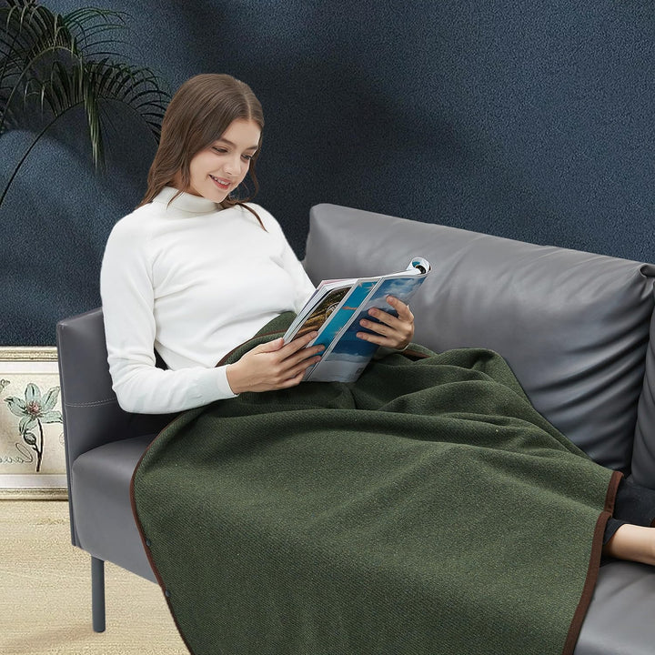 ACUSHLA Tragbare Kuscheldecke MerinoWolle Wolldecke warm Decke TV Decke Kuscheldecke (Wolle) – Gebur