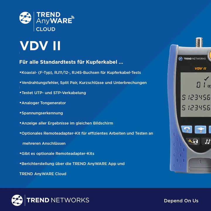 Trend Networks Kabeltester R158007 VDV II BT VDV II Basic, VDV II Basic