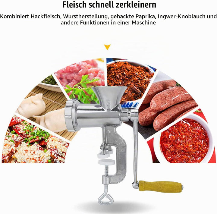Fleischwolf Manuelle Aluminium, Haushalts fleischwölfe Maschinen Wurst Fleischwolf Pfeffer Gewürz Sc