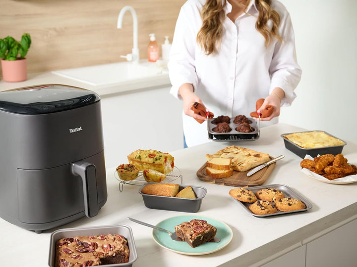 Tefal Dail'Easy 6-tlg. Heissluftfritteusen Accessoires Set, Lochblech-Tablett, Backblech, Brat- & Au