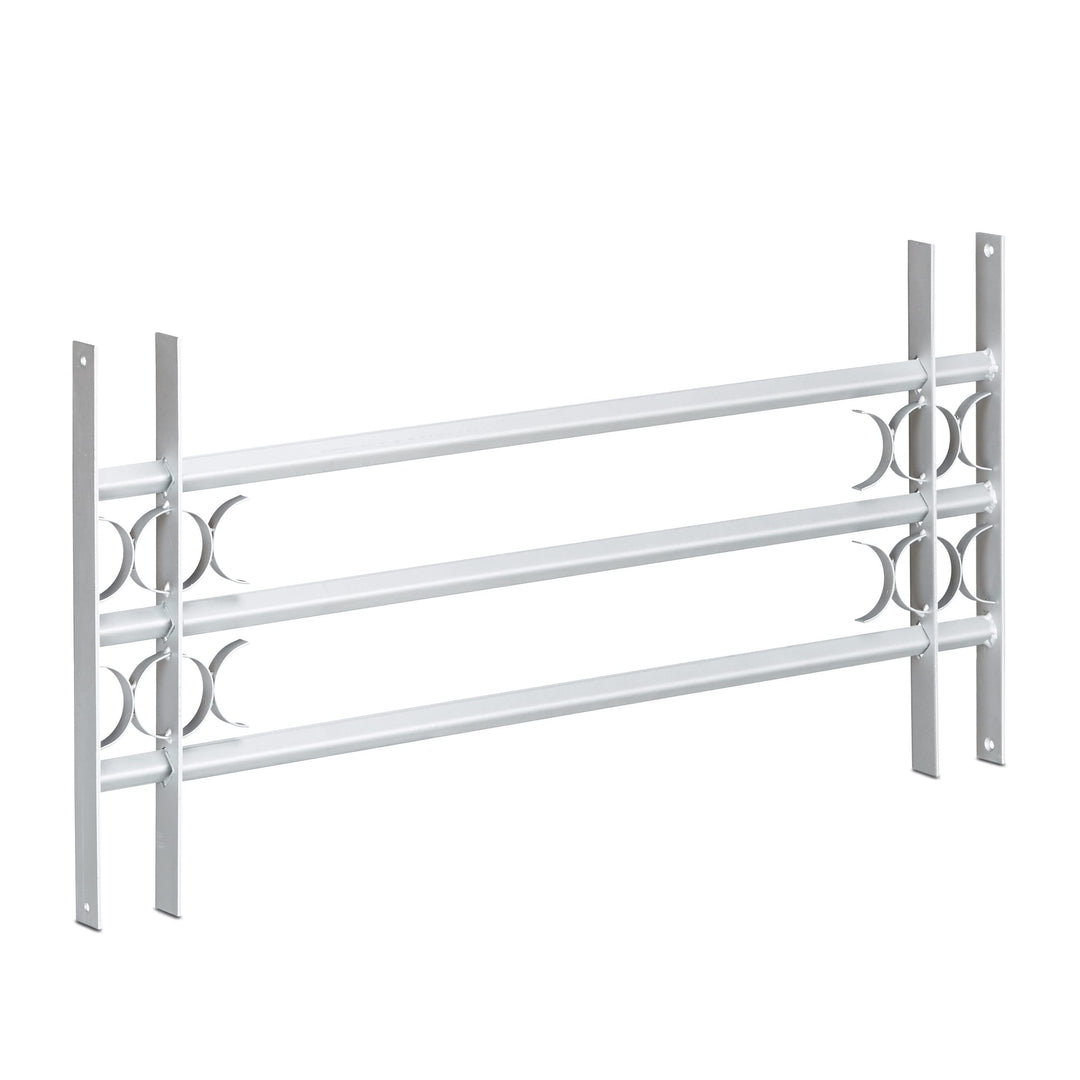 Relaxdays Fenstergitter Einbruchschutz, Ausziehbar, Aussen, Verzinkt, Stahl, 450 x 1000-1500 mm, Sic