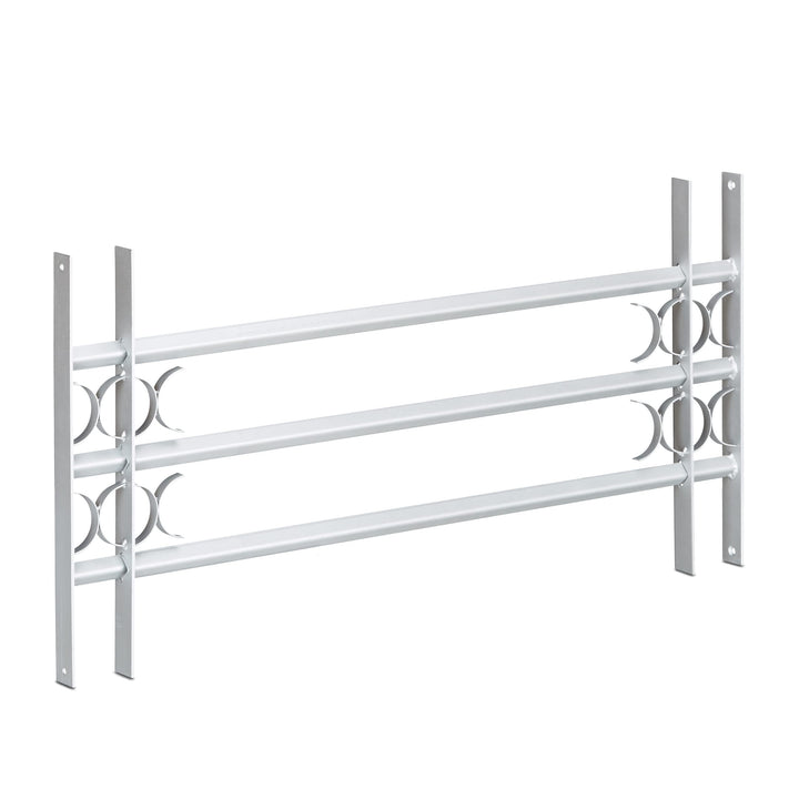 Relaxdays Fenstergitter Einbruchschutz, Ausziehbar, Aussen, Verzinkt, Stahl, 450 x 1000-1500 mm, Sic