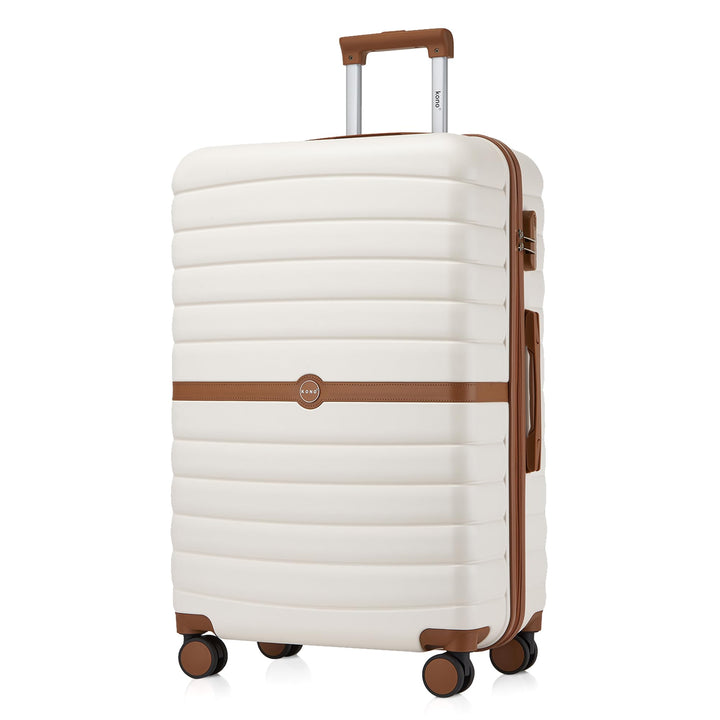 KONO Koffer Reisekoffer Trolley Koffer Gross von ABS+PC Hartschalenkoffer mit Zwillingsrollen und Za