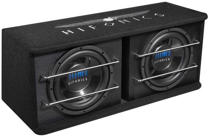 HIFONICS Titan TD-250R 2x25cm Gehäuse Bassreflex Subwoofer 1200 Watt Schwarz
