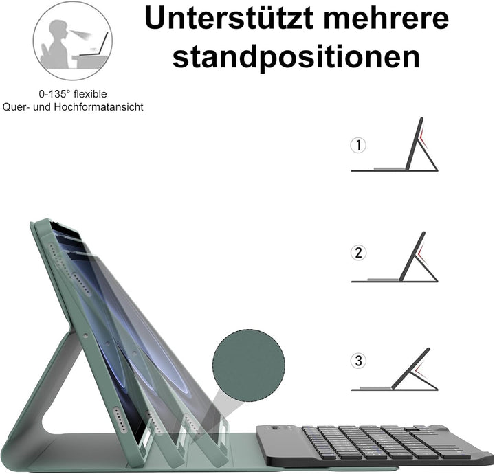 IVEOPPE Tastatur für Samsung Galaxy Tab S9FE/S10FE 10.9", Hülle Tastatur Galaxy Tab S9/S10FE 2025, M