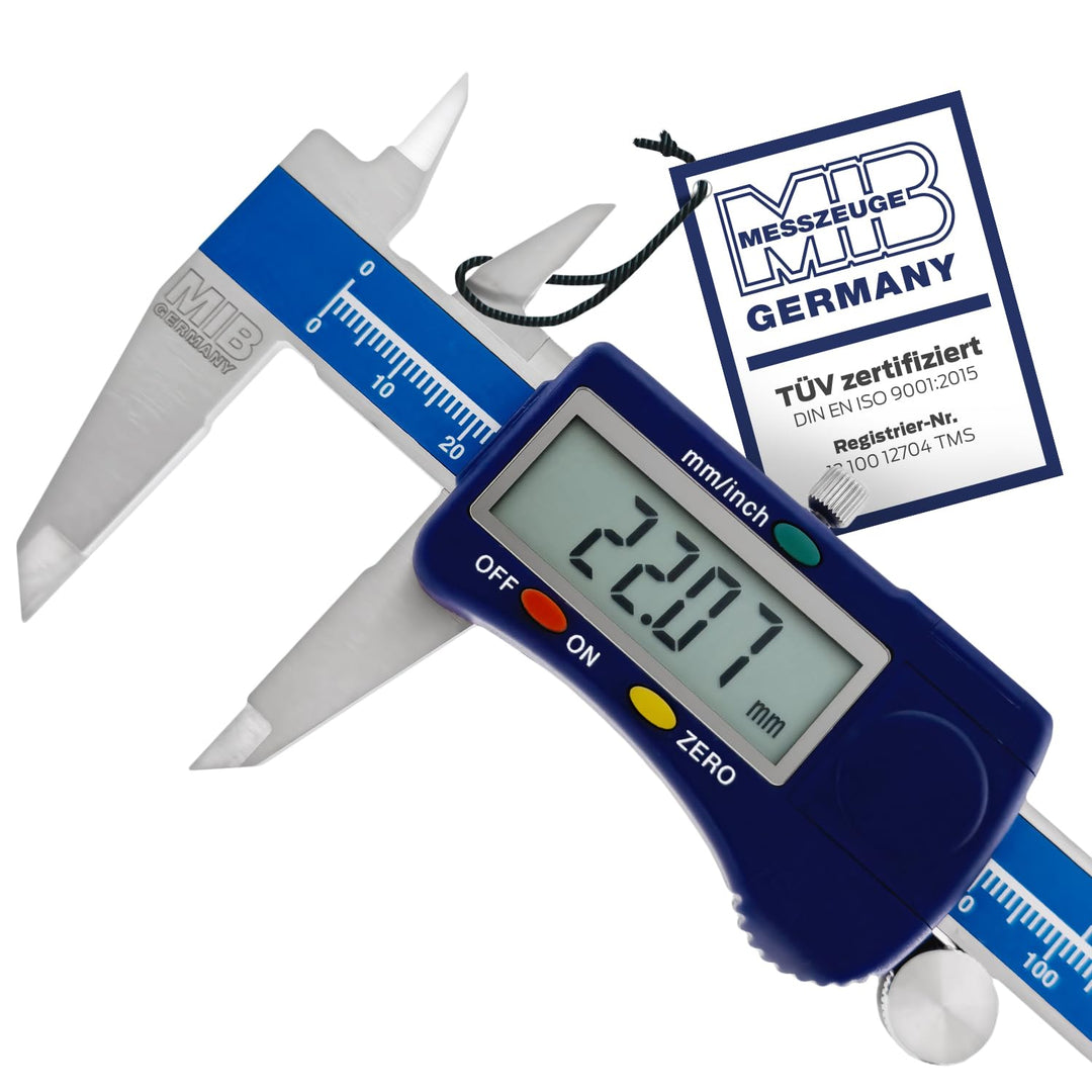 MIB Digitaler Messschieber mit Rolle DIN 862 150mm | Werkzeug für präzise Messungen | Messschieber d