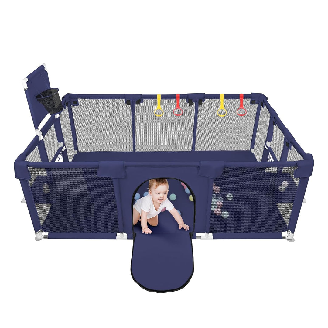 Grosser Spielplatz mit Schutzgitter, Baby-Spielplatz, modular, klappbar, Grosser Spielplatz für Klei