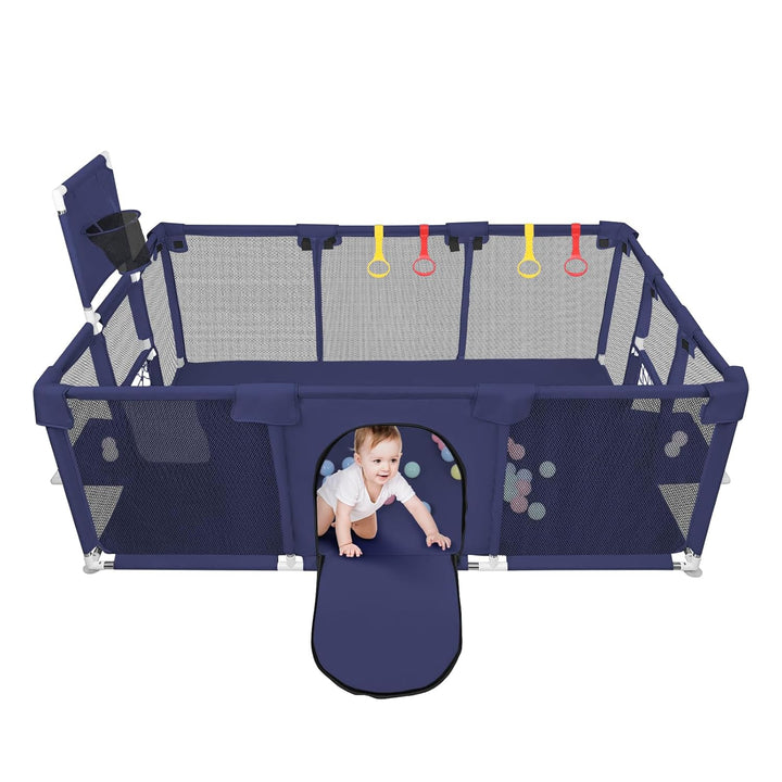 Grosser Spielplatz mit Schutzgitter, Baby-Spielplatz, modular, klappbar, Grosser Spielplatz für Klei
