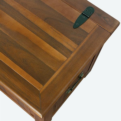 CASARIA® Holztruhe mit Deckel Gross 103L Volumen Sitzbank Stauraum 160kg belastbar Holz Akazie Flur