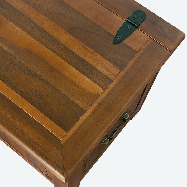 CASARIA® Holztruhe mit Deckel Gross 103L Volumen Sitzbank Stauraum 160kg belastbar Holz Akazie Flur