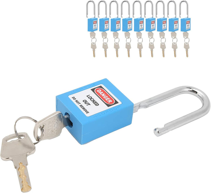 Lockout Tagout Schlösser 10 Sätze Sicherheitsvorhängeschlösser Stahlträgerisoliertes Korrosionsschut