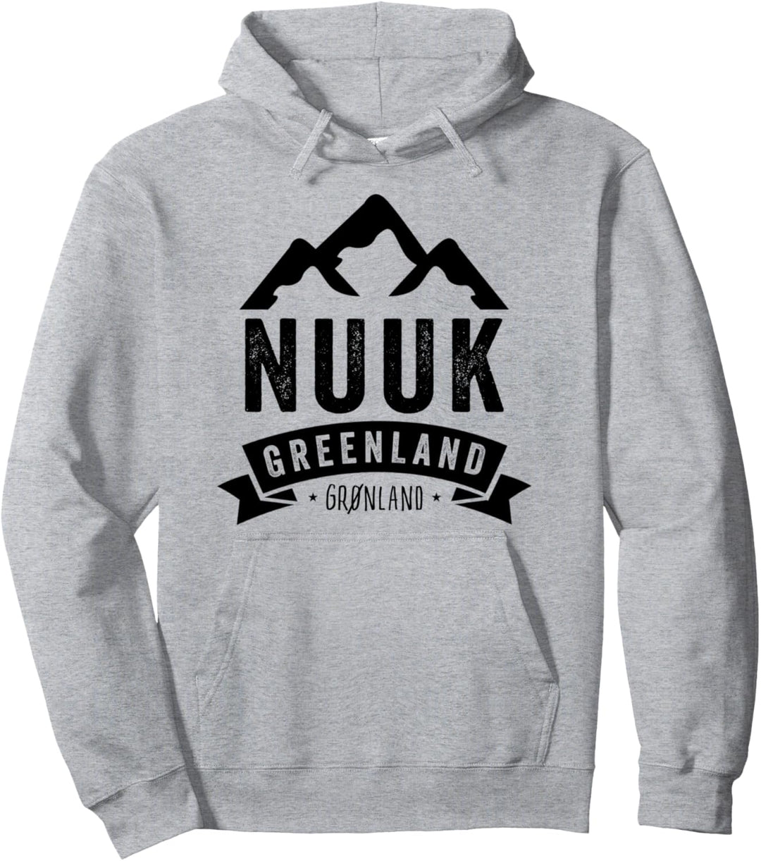 Nuuk Grönland mit Gletscher Pullover Hoodie