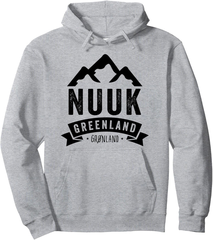 Nuuk Grönland mit Gletscher Pullover Hoodie