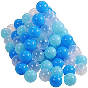 KNORRTOYS.COM 56773 ca. Ø6 cm-300 Balls/Soft Blue/transparent Bälleset, bunt, 6 cm