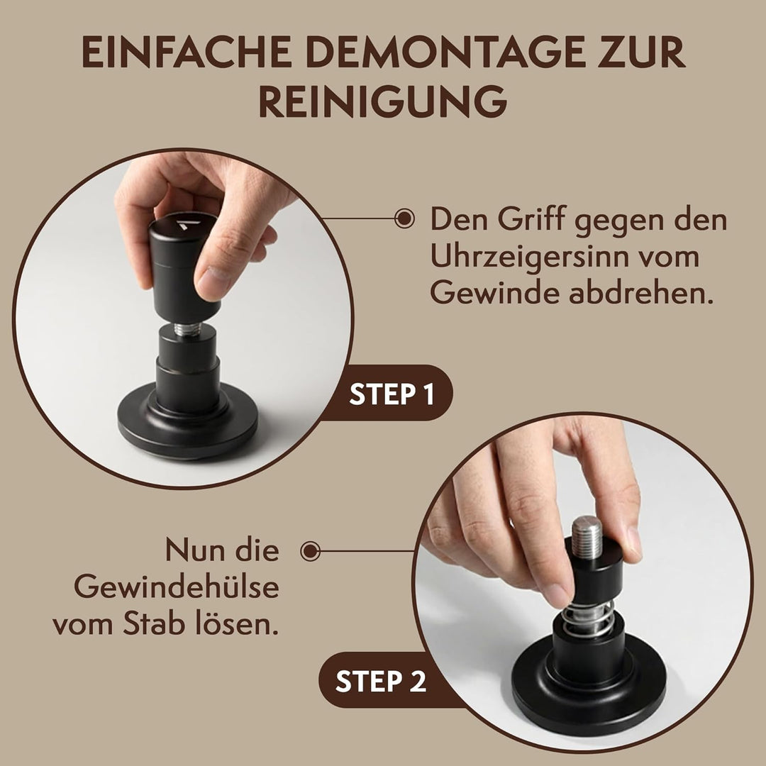 2-in-1 Espresso Tamper 51 mm mit WDT Tool – Kalibrierter 30-lb Tamper & 12-Nadel Espresso-Nadelverte
