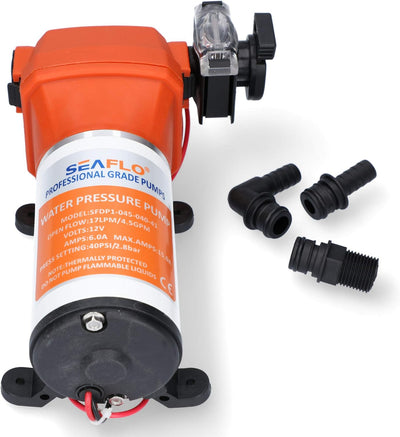 Seaflo SFDP1-045-040-41 12 Volt, 17 LPM, 2,8 Bar 4-Kammer Membranpumpe